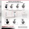 Service Caster 4 Inch Glass Filled Nylon Swivel Caster Set with Roller Bearings 2 Brakes SCC SCC-35S420-GFNR-2-SLB-2 - alternate 7